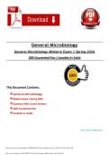 General Microbiology Midterm Exam 1 Spring 2026 &vert;&vert; Questions With Correct Answers