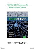 Test Bank - Neuroscience 7th Edition by George J&period; Augustine&comma; Jennifer M&period; Groh&vert; All Chapters Included&period;