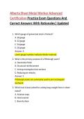 Alberta Sheet Metal Worker Advanced Certification Practice Exam Questions And Correct Answers With Rationales&vert; Updated