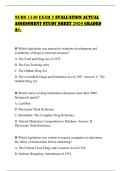 NURS 1140 EXAM 2 EVALUATION ACTUAL ASSESSMENT STUDY SHEET 2026 GRADED A&plus;&period;