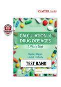 Calculation of Drug Dosages&colon; A Work Text 12th Edition &lpar;2026&rpar; &ndash; Ogden &ndash; Test Bank PDF