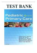 Test Bank For pediatric primary care 6th edition burns dunn brady &vert;complete study guide &vert; newest version A&plus;