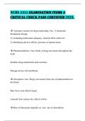 NURS 5334 EXAMINATION ITEMS & CRITICAL CHECK PASS CERTIFIED 2026