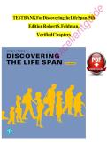 Test Bank for Discovering the Life Span 5th Edition by Robert S&period; Feldman &vert; Actual Exam Questions with Verified Correct Answers &vert; 100&percnt; Guaranteed Pass A&plus; Guide