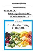 TEST BANK UNDERSTANDING NUTRITION 16TH EDITION ELLIE WHITNEY 2025&vert;&vert; A&rdquo; GUIDE&period;