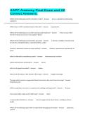 AAPC Anatomy Final Exam and All Correct Answers&period;