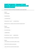AAPC Anatomy - Module 1 And Module 2Review Test Questions All Solved Correct&period;