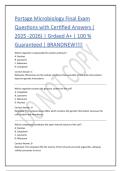 Portage Microbiology Final Exam Questions with Certified Answers &lpar; 2025 -2026&rpar; &vert; Grdaed A&plus; &vert; 100 &percnt; Guaranteed &vert; BRANDNEW&excl;&excl;&excl;&excl;