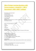 Micro Portage Learning Questions with  Correct Answers &vert; Graded A&plus; &vert; 100 &percnt; Guaranteed &vert; 2025 -2026 &vert; updated
