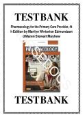 Test Bank &ndash; Pharmacology for the Primary Care Provider 4th Edition Edmunds & Mayhew &vert; Q&A Included