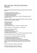 MRKT 345 EXAM 1 PRACTICE QUESTIONS & ANSWERS