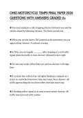 OHIO MOTORCYCLE TEMPS FINAL PAPER 2026 QUESTIONS WITH ANSWERS GRADED A&plus;