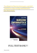 Test Bank for Nursing Informatics and the Foundation of Knowledge 6th Edition McGonigle