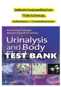 Test Bank For Urinalysis and Body Fluids&comma; 7th Edition By Susan Strasinger&vert;9780803675827&vert; All Chapters 1-17&vert; LATEST