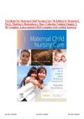 Maternal Child Nursing Care 7th Edition by Shannon Test Bank