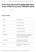 FCCN 1 Exam fully solved & updated 2026 &lpar;latest version verified for accuracy&rpar; &vert; 20252026 Latest&excl;&excl;