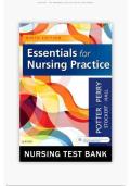 Test Bank for Essentials for Nursing Practice 9th Edition by Patricia A&period; Potter&comma; Anne Griffin Perry&comma; Amy Hall&comma; Patricia Stockert&vert;9780323481847&vert; All Chapters 1-40&vert; LATEST