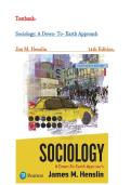 Test Bank - Sociology&colon; A Down-To-Earth Approach&comma; 14th edition by Jim M&period; Henslin&comma; All Chapters 1-15