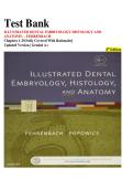 Test Bank Illustrated Dental Embryology Histology & Anatomy 4th Edition &ndash; 400&plus; Chapter Questions&comma; Full Rationales&comma; Graded A&plus; Solution Manual