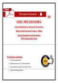 NSG526 &sol; NSG 526 EXAM 2 Clinical Modalities in Advanced Psychiatric  Mental Health Nursing Practice - Wilkes Actual Questions and Answers  100&percnt; Guarantee Pass 