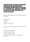 ADVANCED EMT A CLINICAL REASONING APPROACH 2ND EDITION MELISSA ALEXANDER RICHARD BELLE TEST BANK ALL CHAPTERS 100&percnt; ORIGINAL VERIFIED A&plus; PRACTICE SCRIPT UPDATED 2026 TESTED SOLUTIONS