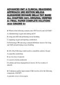 ADVANCED EMT A CLINICAL REASONING APPROACH 2ND EDITION MELISSA ALEXANDER RICHARD BELLE TEST BANK ALL CHAPTERS 100&percnt; ORIGINAL VERIFIED A&plus; FINAL PAPER COMPLETE SOLUTIONS 2026 GRADED A&plus;