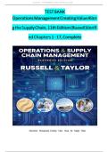 TEST BANK for Operations Management Creating Value Along the Supply Chain&comma; 11th Edition by Russell and Taylor Verified Chapters 1-17&comma; Complete