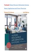 Test Bank for Human Resource Information Systems Basics&comma; Applications&comma; and Future Directions 5th Edition By Richard D&period; Johnson&semi; Kevin D&period; Carlson&semi; Michael J&period; Kavanagh