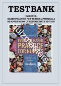 Test Bank &vert; Evidence-Based Practice for Nurses&colon; Appraisal & Application of Research 4th Ed&period; Schmidt & Brown