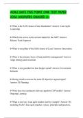 AGILE SAFE FIVE POINT ONE TEST PAPER 2026 ANSWERS GRADED A&plus;