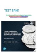 TEST BANK   For The Economics Of Money&comma; Banking And Financial Markets&comma; Global Edition 13th Edition By Frederic Mishkin  &lpar;Author&rpar; Questions And Answers Graded A&plus;