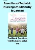 Test Bank Essentials of Pediatric Nursing 4th Edition &ndash; Complete Solution Guide