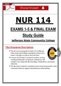 NUR 114 Exams 1&ndash;5 & Final Study Guide &lpar;2026&sol;2027&rpar; &lpar;PDF&rpar; &vert; Nursing &vert; Jefferson State