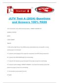 JLTV Test A &lpar;2024&rpar; Questions and Answers 100&percnt; PASS