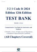 Complete Test Bank - 3-2-1 Code It&excl; 2024 Edition&comma; 12th Edition &ndash; Michelle A&period; Green &ndash; ISBN 9780357932209 &lpar;Full Chapters 1&ndash;20 Covered&rpar;