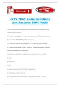 JLTV TEST Exam Questions and Answers 100&percnt; PASS