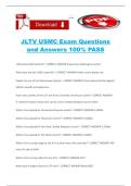 JLTV USMC Exam Questions and Answers 100&percnt; PASS