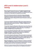 ATO Level II&colon; Antiterrorism Level 2 training Questions and Answers Best rated A&plus; Guaranteed Success Latest Update