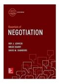 Test Bank for Essentials of Negotiation 6th Edition by Roy &ndash; Complete Questions & Answers