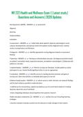 NR 222-Health and Wellness-Exam 1 &vert; Latest study &vert; Questions and Answers &vert; 2026 Updates