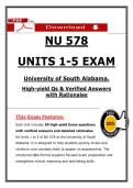 NU 578 Units 1&ndash;5 Exam &lpar;2026&sol;2027&rpar; &lpar;PDF&rpar; &vert; Advanced Nursing &vert; University of South Alabama
