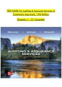 Test Bank for Auditing & Assurance Services&colon; A Systematic Approach 12th Edition &vert; Actual Exam Questions with Verified Correct Answers &vert; 100&percnt; Guaranteed Pass A&plus; Guide