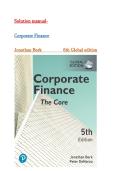 Solutions Manual For Corporate Finance 6th Edition &lpar;Global Edition&rpar; By Jonathan Berk&comma; Peter DeMarzo &lpar;All Chapters&comma; 100&percnt; Original Verified&comma; A&plus; Grade&rpar;