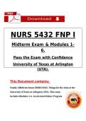 NURS 5432 FNP I Midterm Exam &lpar;2026&sol;2027&rpar; &lpar;PDF&rpar; &vert; Family Nursing &vert; UTA