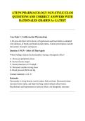 ATI PN PHARMACOLOGY NGN-STYLE EXAM  QUESTIONS AND CORRECT ANSWERS WITH  RATIONALES GRADED A&plus; LATEST