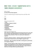 BSC 1005 - EXAM 1 QUESTIONS WITH 100&percnt; PASSED ANSWERS&excl;&excl;