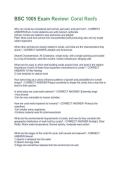 BSC 1005 Exam Review&colon; Coral Reefs  Questions And Answers Rated A&plus; New Update Assured Satisfaction