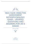 WGU D236 Objective Assessment Pathophysiology Exam &ndash; Verified Questions and Answers for an A Grade