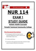 NUR 114 Exam 1 Study Guide &lpar;2026&sol;2027&rpar; &vert; Holistic Health Concepts &vert; Forsyth Tech &lpar;PDF&rpar;