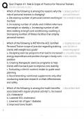FIT 101 Chapter 1 Quiz &sol; Role & Scope of Practice for Personal Trainers &sol; Study Guide & Test Bank &sol; 2025 Update &sol; Score 100&percnt;